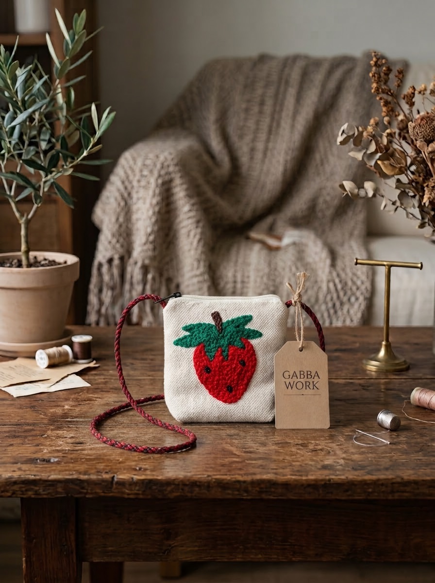 Dori pouch, strawberry