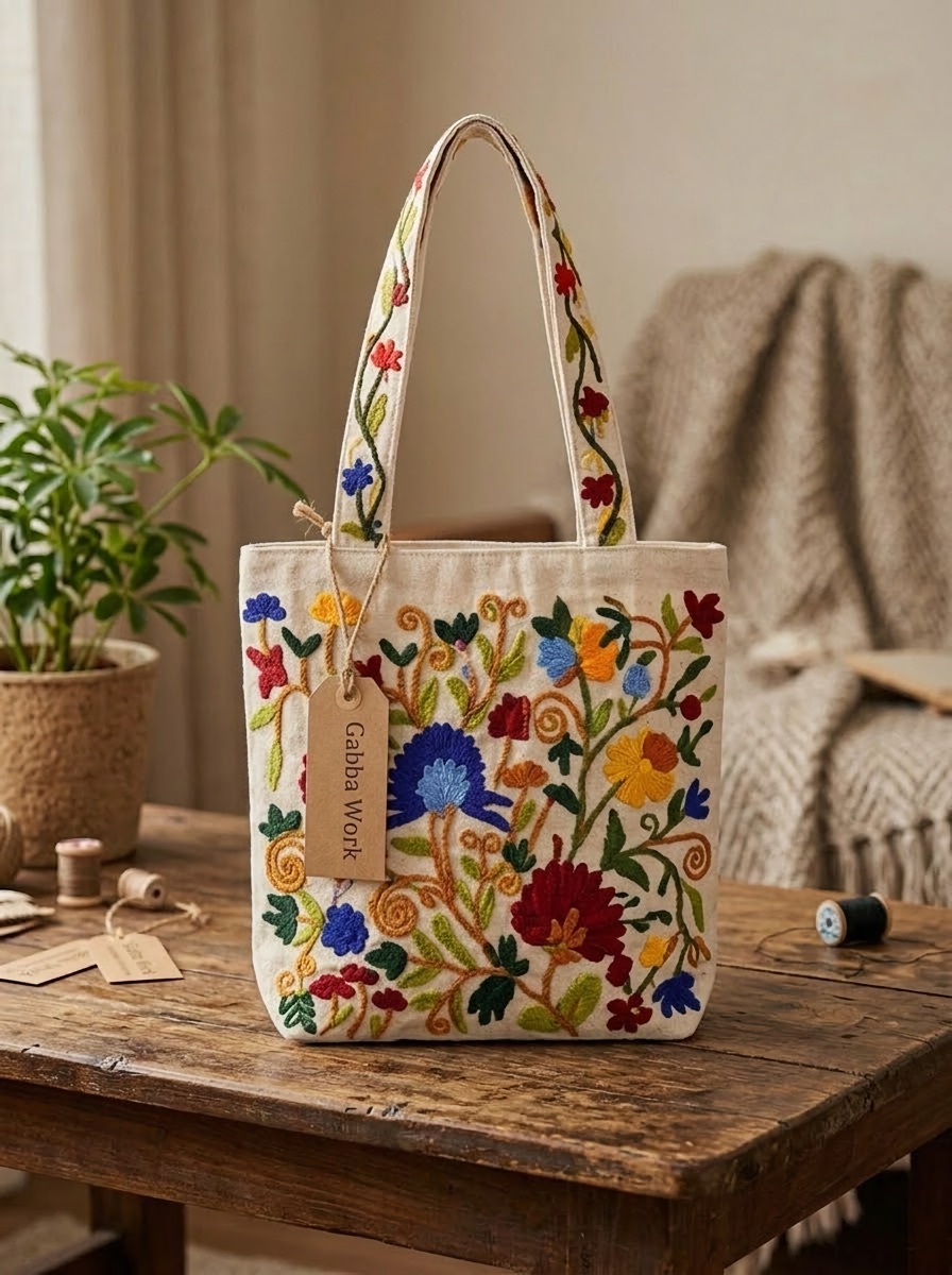 Khaddi bag, multicolour florals