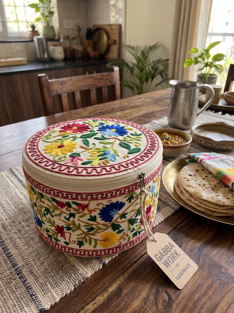 Roti holder (hot pot), multicolour florals