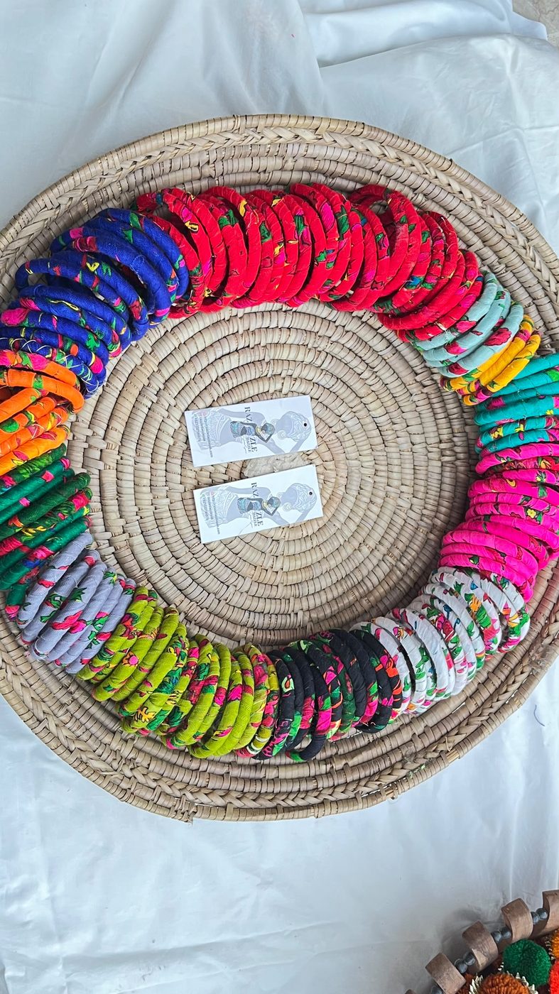 Fabric bangles, set of 6, photo 2