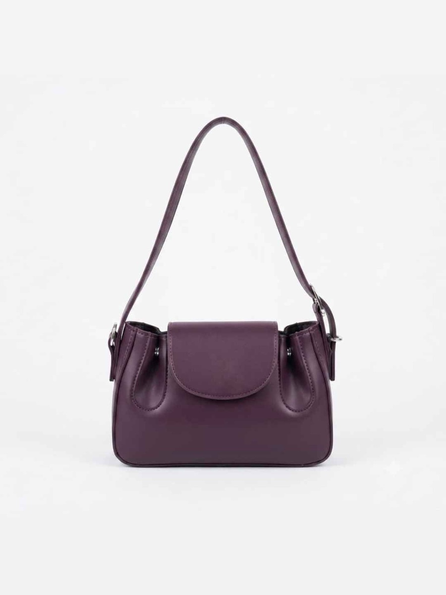 Oval crossbody bag, purple
