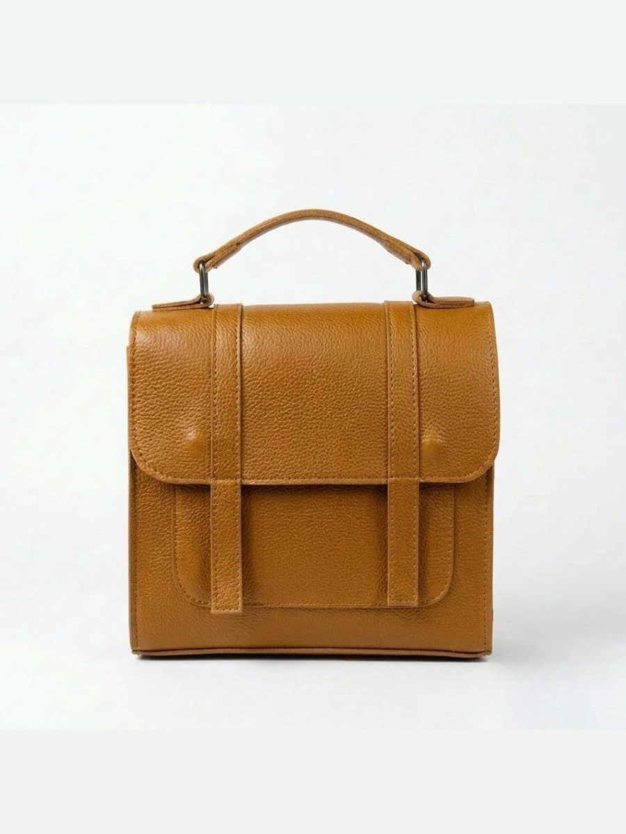 Winnie 2 in 1 backpack, mustard brown